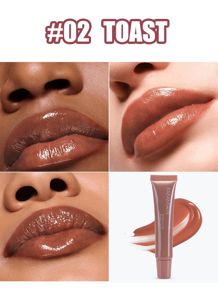 FAFAMOON Peptide Lip Gloss – Long-Lasting, Moisturizing, Non-Stick, No-Budge Lip Stain with Velvet, Mirror Finish – Plumping, Smooth, and Delicate for a Glass-Like Shine – Lip Makeup Cosmetic, Rhode Dupe, Perfect for All-Day Wear – Hydrating