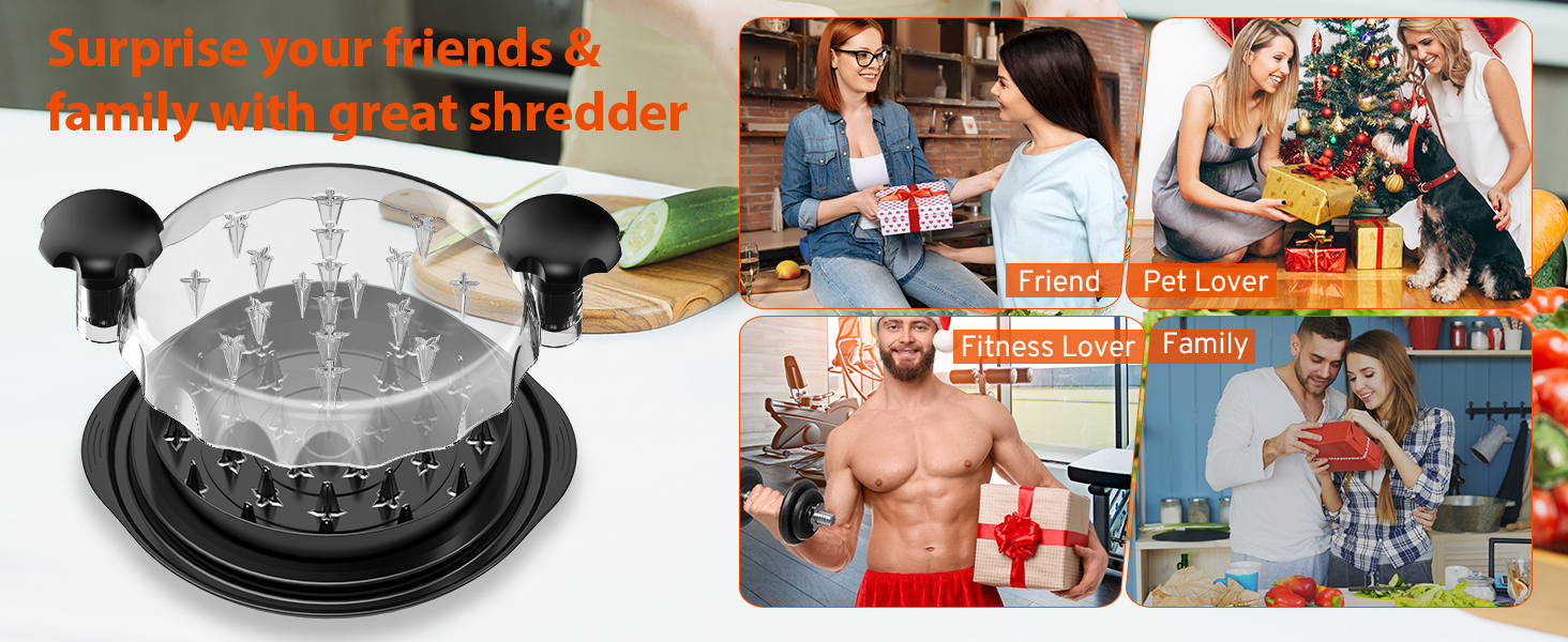 Chicken Shredder Tool Twist With Transparent Lid