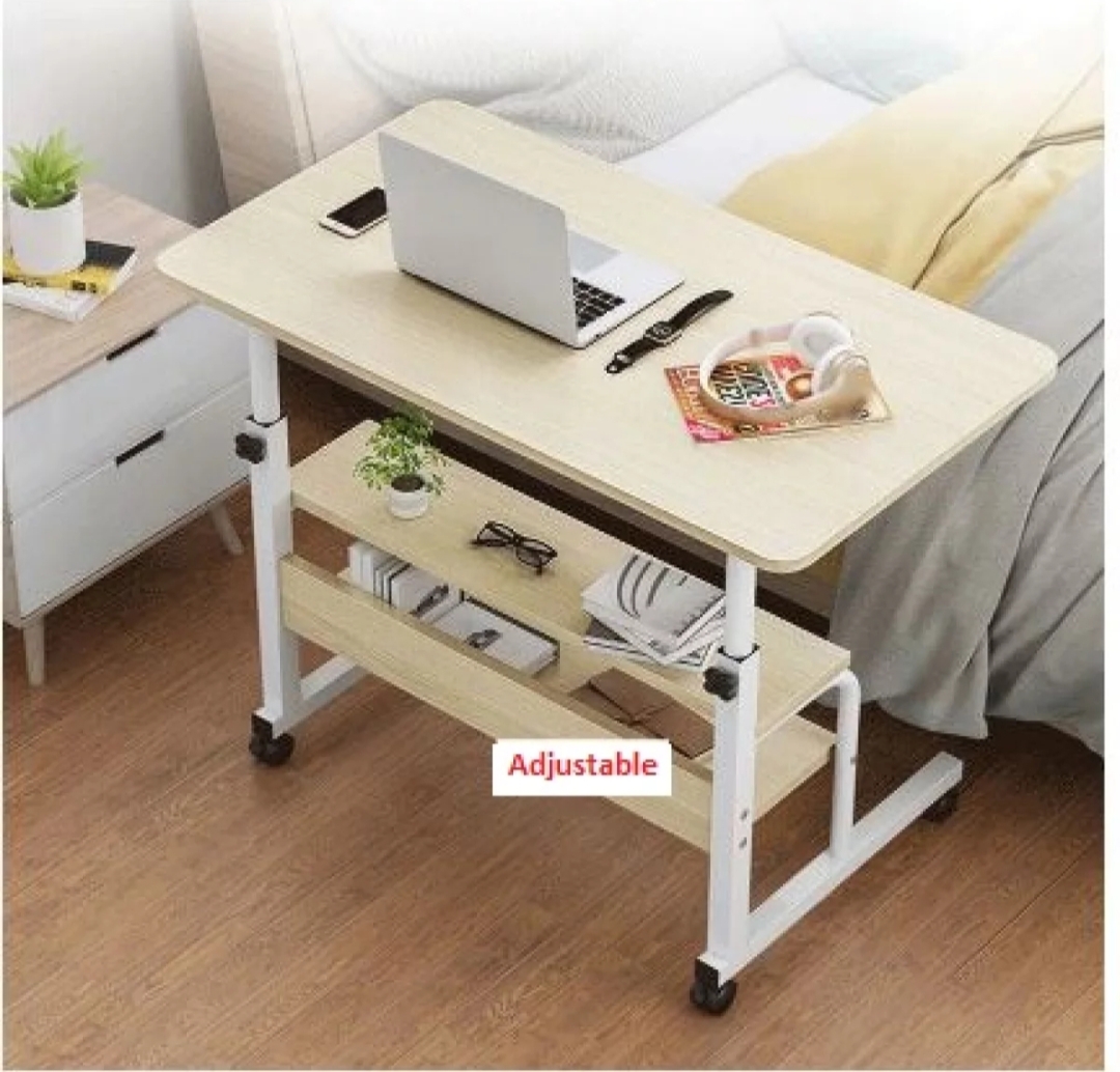 Adjustable Height Laptop Table, Computer Table, Gaming Table, Study Table, Tables with storage Shelves, Side Table, Bed Side Table, available in 8 colors Combinations, Modern Computer Table, Writing Table,Study Table, Size (27 inch Length, 16 inch Width)