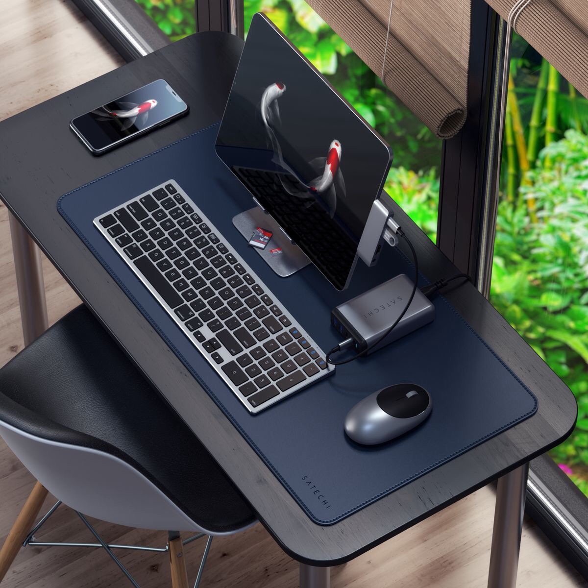 Laptop Matt 12x27 inches Large Mouse pad | Desk Matt, Computer Table Protector Matt | Multi use Synthetic Leather Matt| Large Mousepad