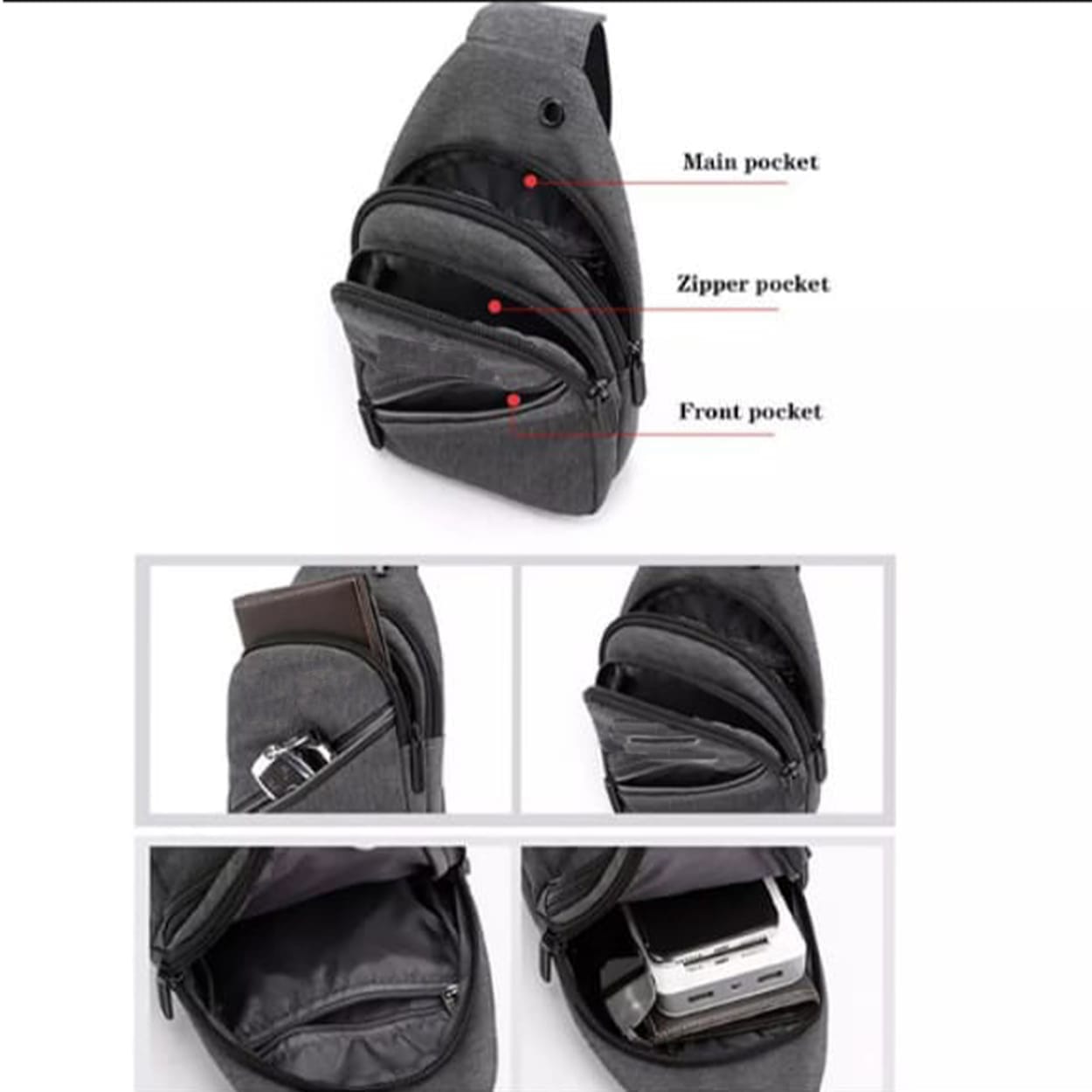 Men Fashion Multifunction Travel Shoulder Bag Small Bag Portable Crossbody Bags Mens Casual Bag Fashion Outdoor Sling Bag Travel Day Pack Chest Bag Crossbody Bag Single Shoulder Bag