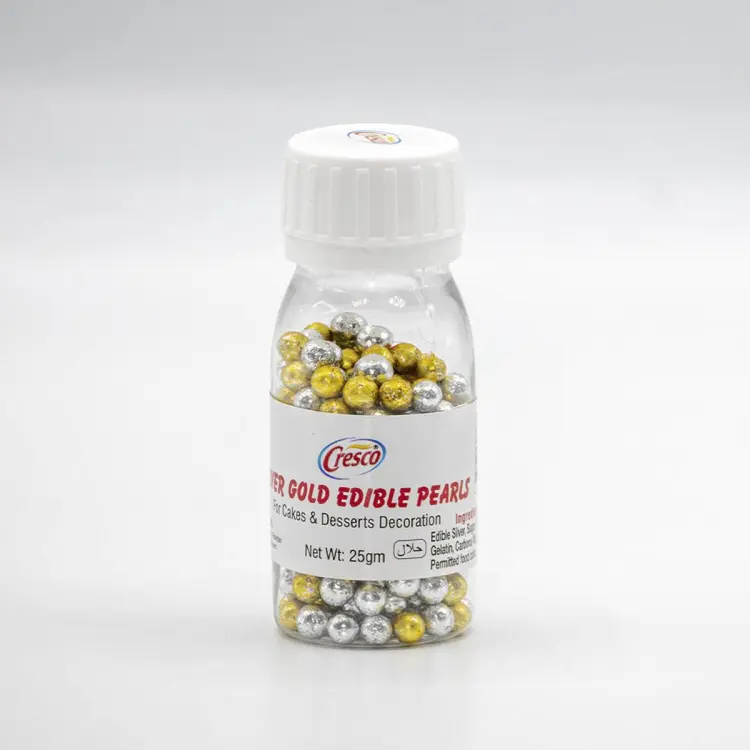 Silver Gold Edible Pearls-25g