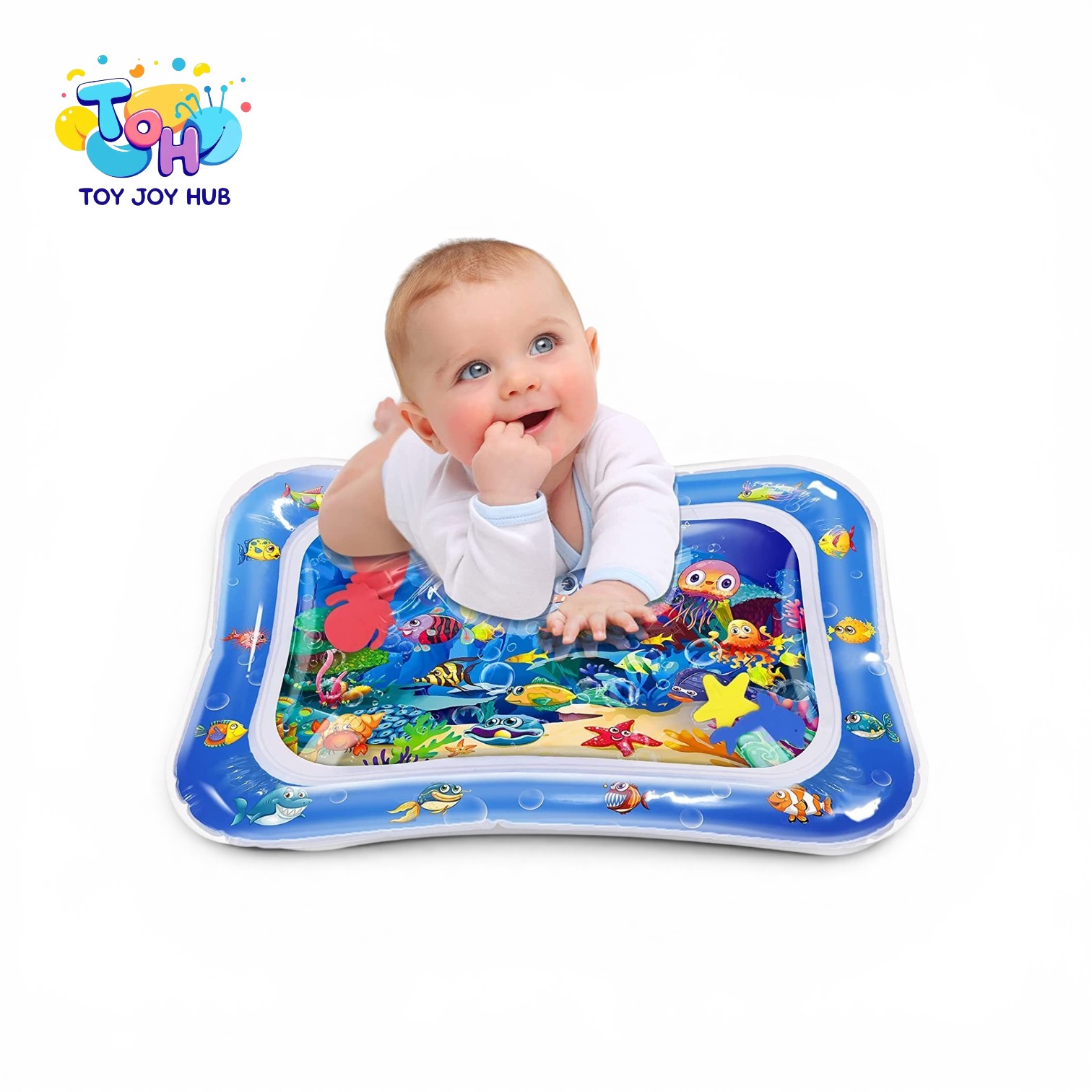 Inflatable Baby Water Play Mat – Tummy Time Activity Mat for Infants, Underwater Sea World Design, Leak Proof Sensory Toy for Newborns 0-12 Months , Inflatable Baby Water Play Mat - Tummy Time Sensory Toy for Infants & Toddlers