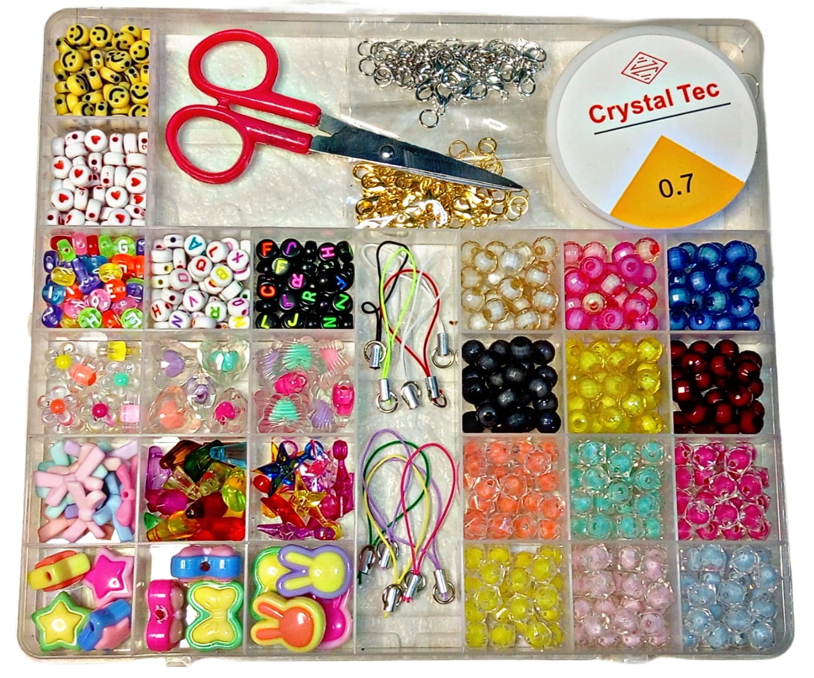 Complete DIY Bracelet & Jewellery Making Kit for Girls | Magnetic Heart Charms + Jump Rings & Lobster Clasps | Alphabet Beads & Accessories Set with Big Storage Box | DIY Jewellery Making Beads Box | Art & Craft Kit for Kids & Teens (Multiple Kits Availab