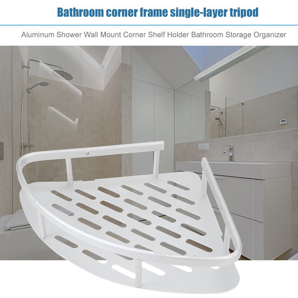 Aluminium Shower Caddy Shelf Bathroom Bath Rack Storage Holder Daraz.pk