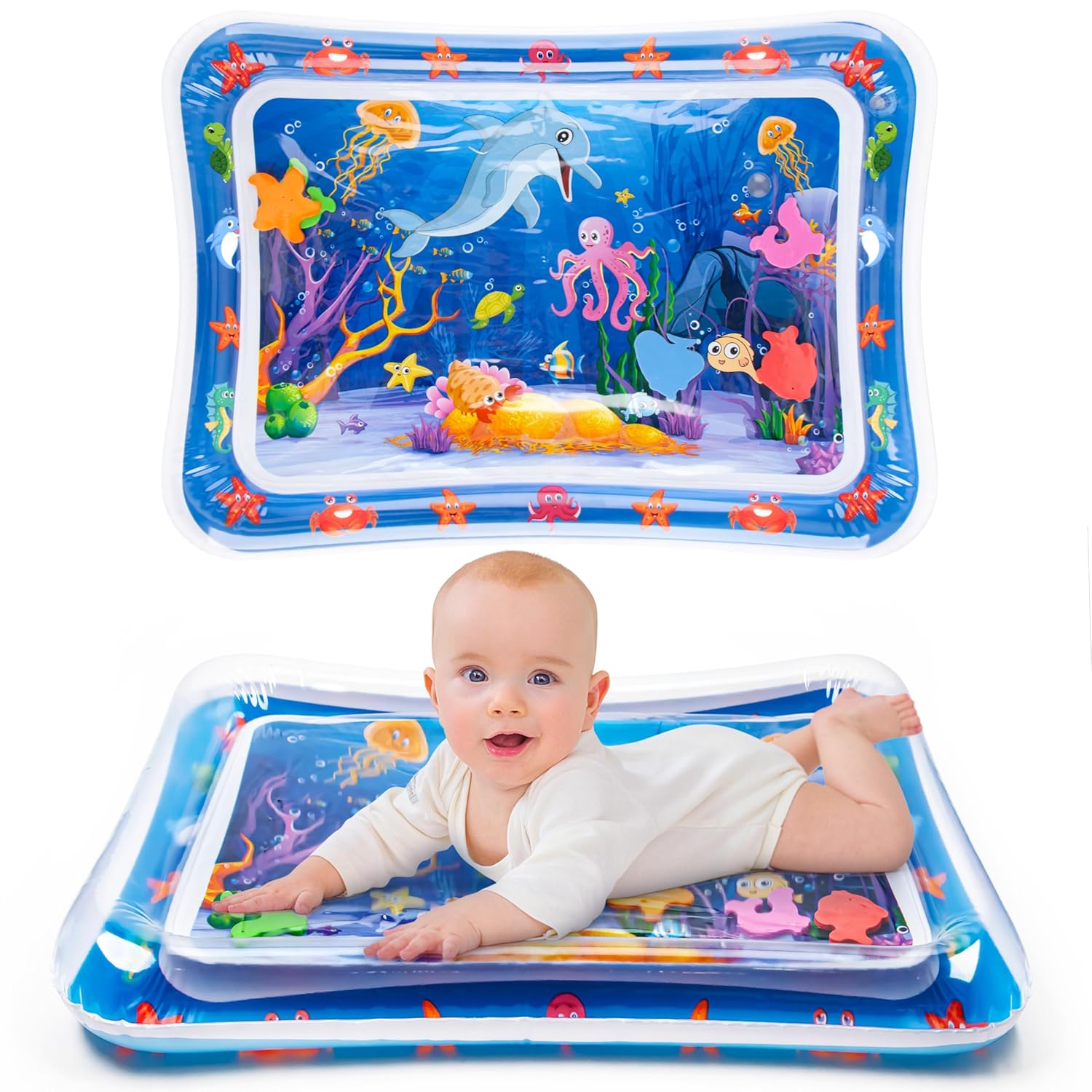 Tummy Time Water Mat丨Inflatable Tummy Time Water Play Mat for Babies, Infants and Toddlers 3 to 12 Months Promote Development Toys Baby Gifts 2025
