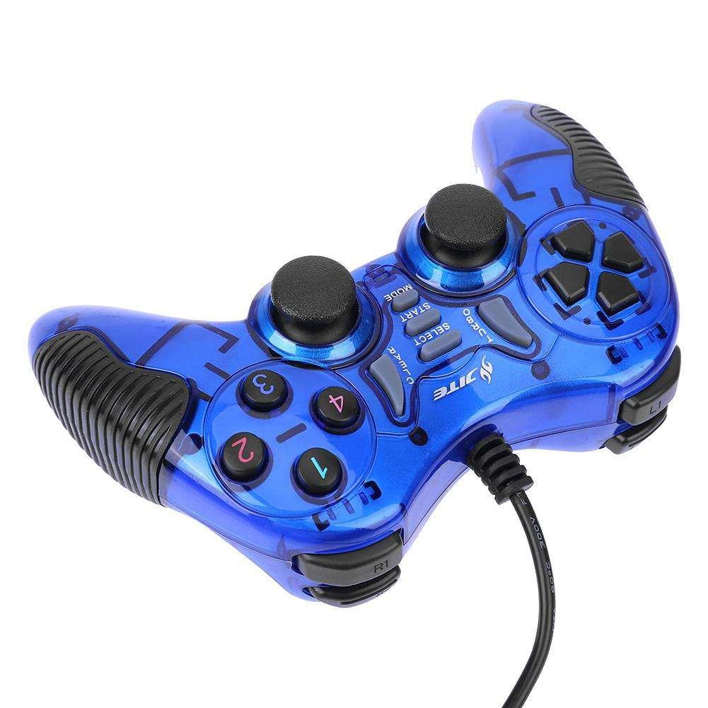 USB Plug n Play Controller - Joy Stick - Game Pad for Gamepad with Cable Double Game Shock Cushion Joystick Joypad Controller for Laptop PC