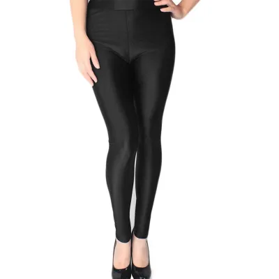 Women's Plus Size PU Leather Pants Women Shiny Metallic High Waist Pants  Black Stretchy Faux Leather Leggings Pants – the best products in the Joom  Geek online store