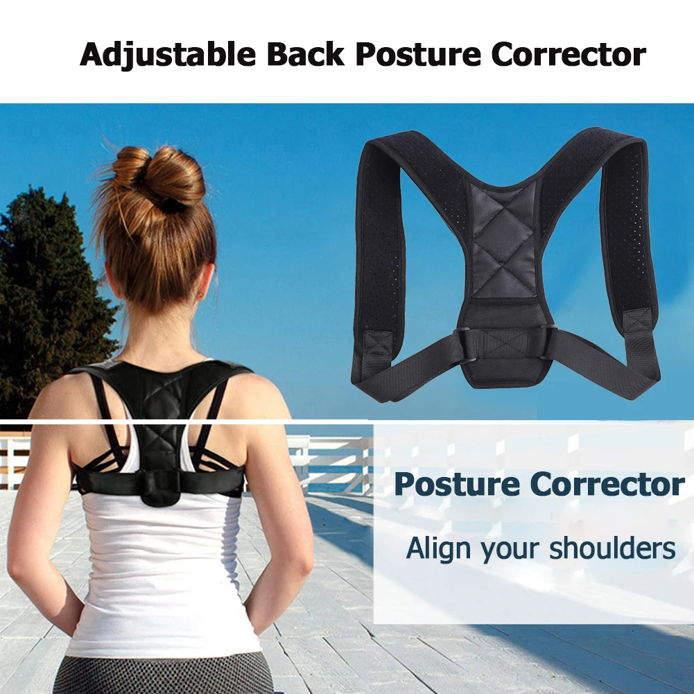 100% original & real Adjustable Back Posture Corrector  Back Shoulder  Brace Support Belt Posture Correction  Best Back Posture Use For anywhere