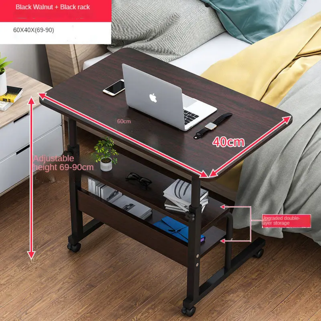 Adjustable Height Laptop Table, Computer Table, Gaming Table, Study Table, Tables with storage Shelves, Side Table, Bed Side Table, available in 8 colors Combinations, Modern Computer Table, Writing Table,Study Table, Size (27 inch Length, 16 inch Width)