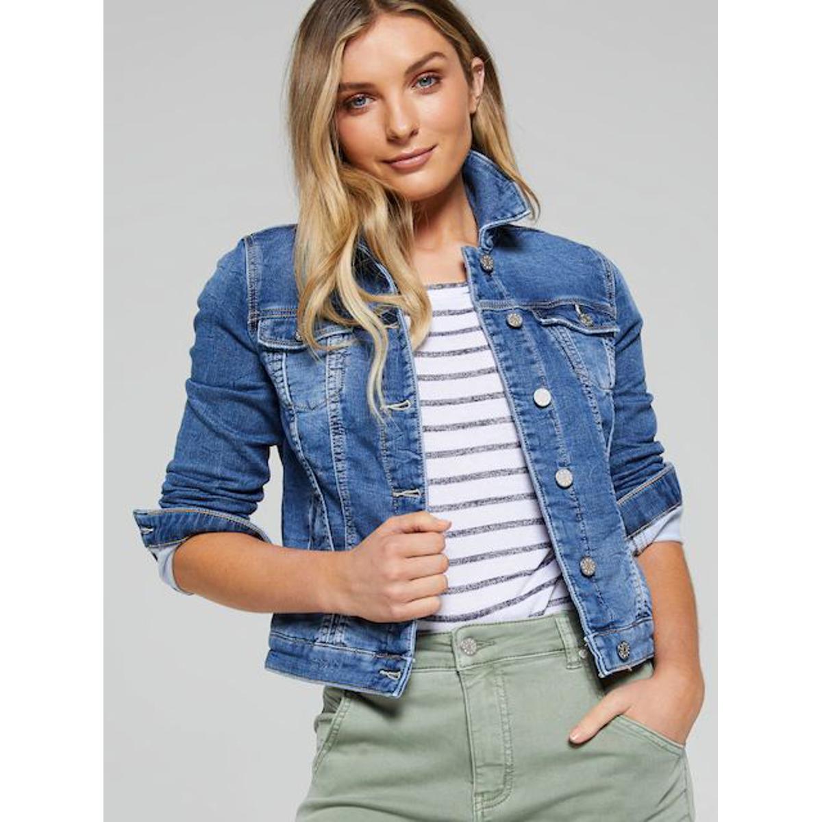 Just Jeans Jackets Womens Just Jeans Teal Velvet Jacket Ladies - Main Image