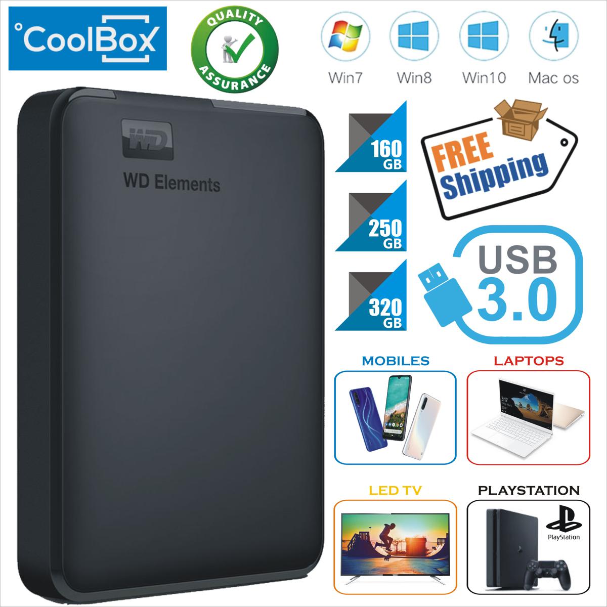 USB 3.0 Portable External Hard Drive 160GB 250GB 320GB