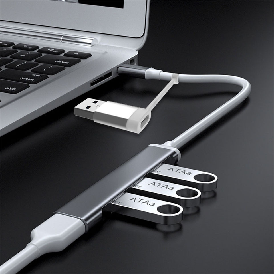 2 in 1 Type C + USB HUB Dock 3.0 Type-C 4 Ports USB 3.0 2.0 Hub Multi-port USB Splitter Expander OTG Adapter