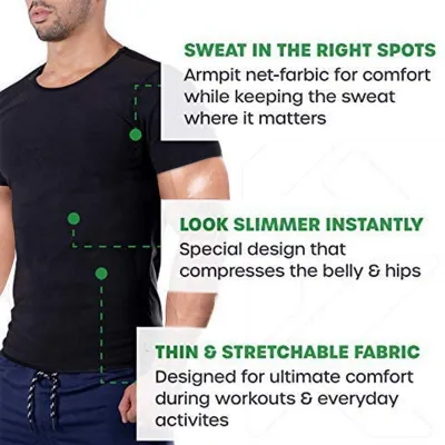 Men Sauna Suit Heat Trapping Shapewear Sweat Body Shaper Vest