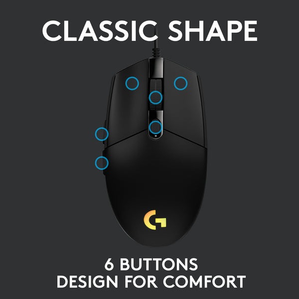 Mouse G102 - Mouse - Gaming Mouse - Lightsync Gaming Mouse -  Mouse For Pc - Advanced Gaming Mouse -  Mouse For Laptop - 8000 DPI - Wired Mouse - Optical Sensor - RGB Mouse - Multipurpose Mouse - USB Wired Mouse - Mouse For Gaming - Smooth Control Mouse