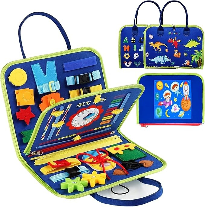 Busy Books For Toddler - Baby Toys - Toy - Montessori Busy Book - Busy Book - Learning Toys For Kids - Toddler Toys - Busy Board For Kids - Sensory Toys For Autism - Preshool Early Education Learning Fine Motor Skills Toys For Children - Activity For Kids