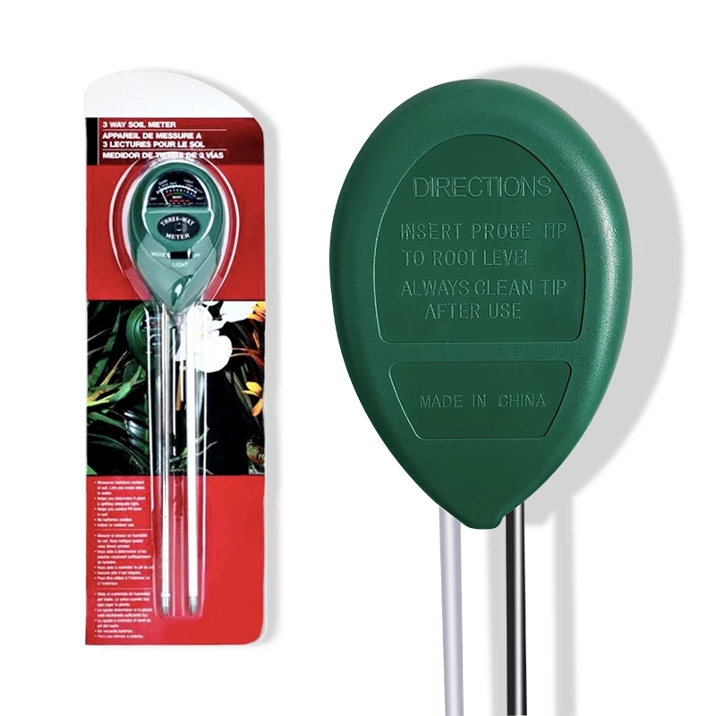 Three-Way Soil Meter For Moisture, Light Intensity and pH Testing Meter ...
