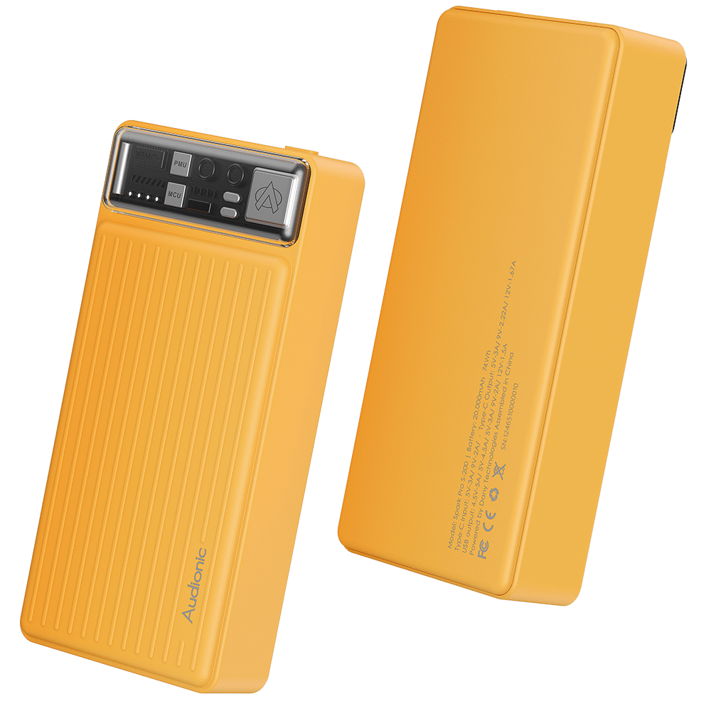 Audionic Power bank, Spark Pro S-200 20000mAh Powerbank, PD 22.5W powerbank, Dual Charging Ports, Dual Input, High capacity power bank