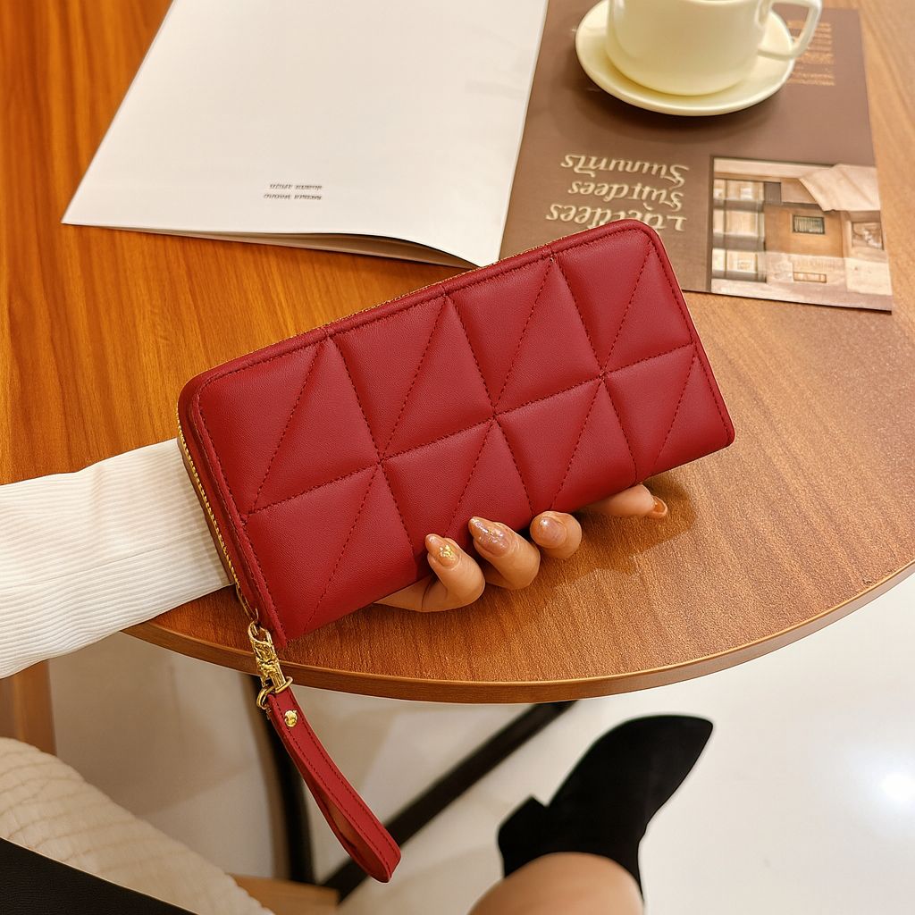 Fashion Women Wallets Purse Lady Long flowers diamond Purse Zipper Patent Leather Crown Wallet Large Capacity Zipper Girls Clutch Wallets