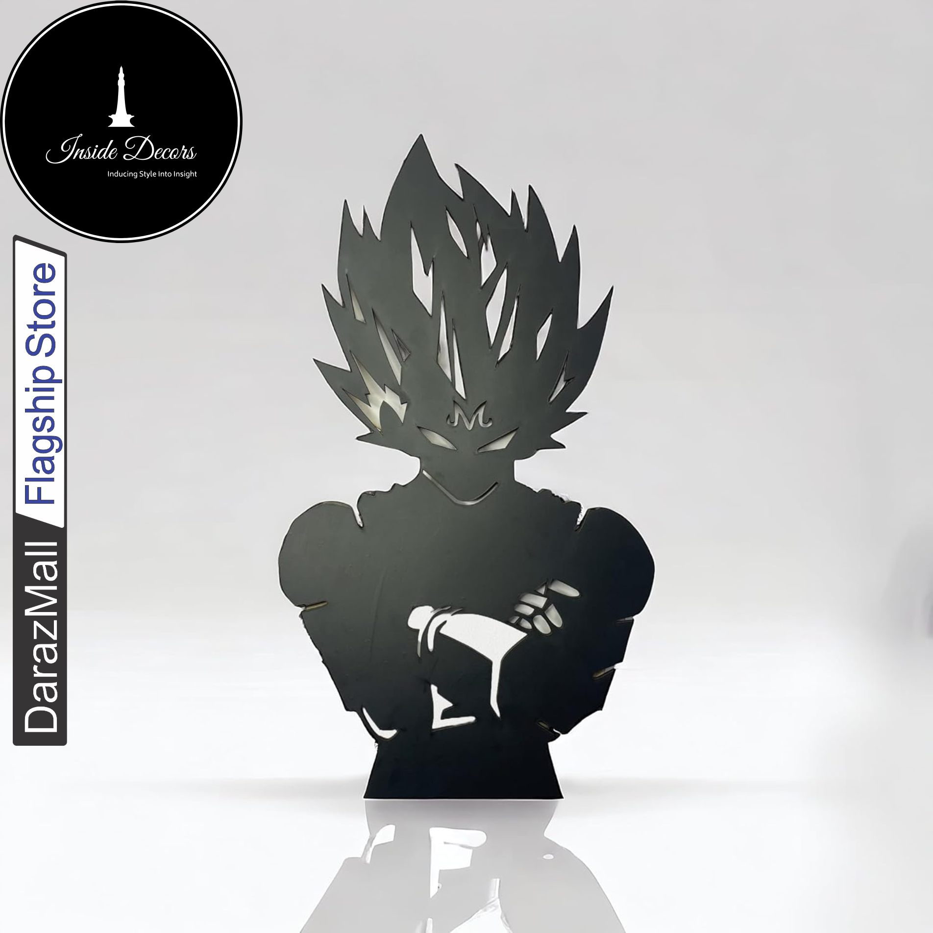 Majin Buu Saga Vegeta 3D LED Wall Lamp – 7mm Wooden DBZ Night Light with Sconces | Dragon Ball Z Decor for Gaming Rooms, Kids Bedroom & Anime Fan Gifts"