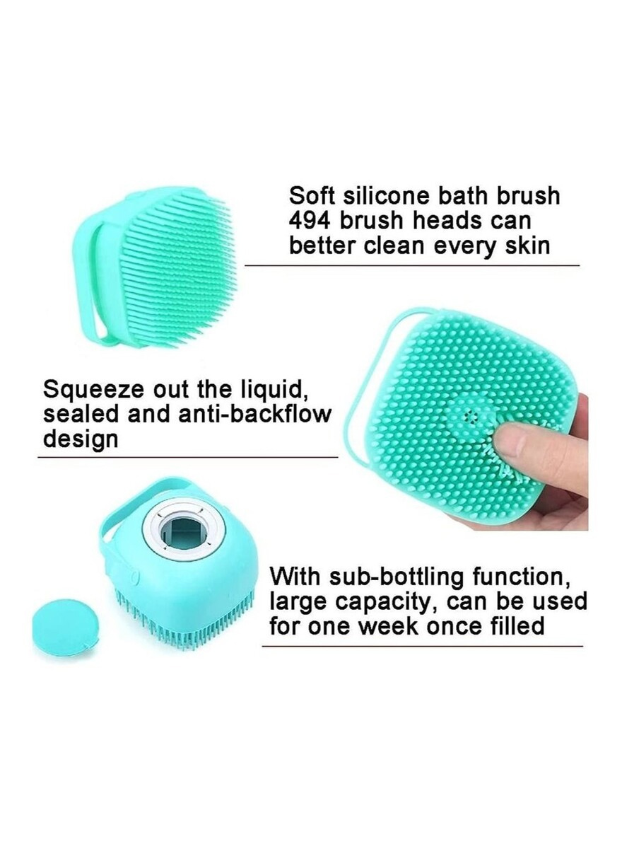SP Dealz Silicone Bath Body Brush, Exfoliating Body Scrub Brush with Soap Dispenser, Ultra Soft