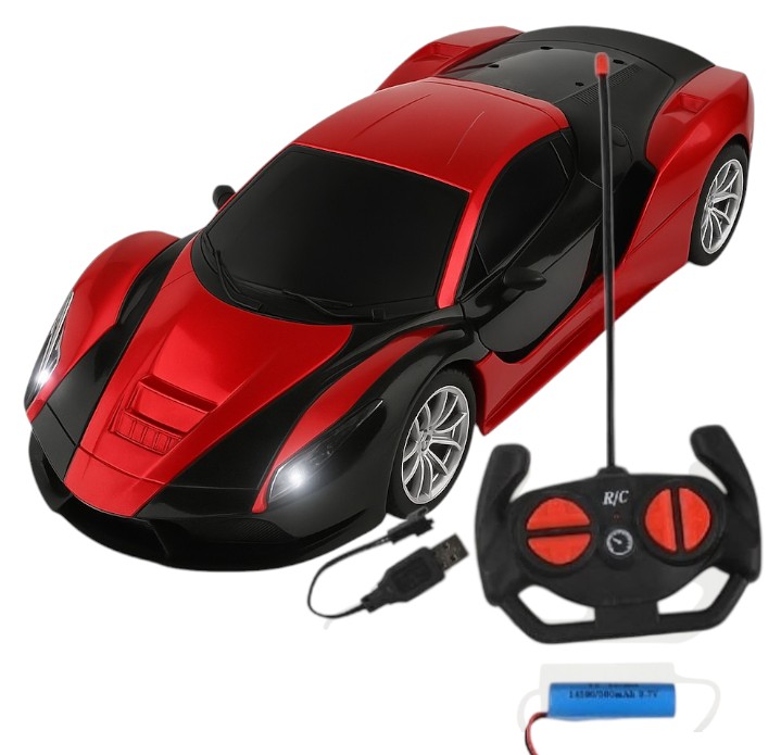 Rechargeable / Cell Operated High-Speed RC Car for Kids – Fast Remote Control Racing Car with LED Lights  USB Chargeable Toy Vehicle for Boys & Girls  Durable, Indoor & Outdoor Fun – Ideal Gift for Children