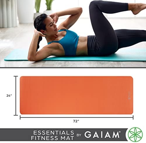 15MM  Thick Yoga Mat Fitness & Exercise Mat with Easy-Cinch Yoga Mat Carrier Strap, 72"L x 24"W  Thick