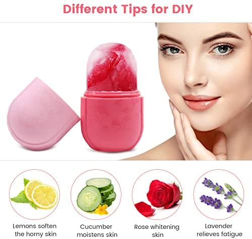 Silicone Ice Roller Facial Massage for Cryotherapy - Beauty Skin Care Massage for Collagen Regrowth & Skin Strengthening - Enhance Your Natural Glow/Reusable Facial Treatment to Tighten & Tone Skin & De-Puff The Eye Area