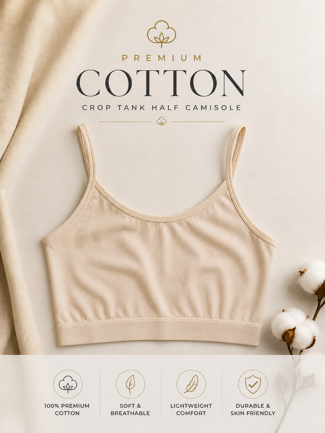Pack of 6 | 3 | 2 Half Shameez for Girls, Cotton Half Camisoles Beginner training Bra Vest & Crop Tank Top Innerwear Best for 28 30 32 free size– Full Coverage Non Padded Pure Cotton Beginners Bra Vest Bra Biddies With All Day Comfort for training teens