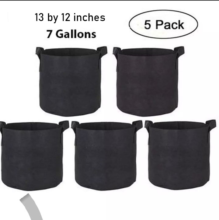 Potato Grow Bags 5 Gallon Plant Growing aeration Nonwoven Fabric Pots W handles Garden