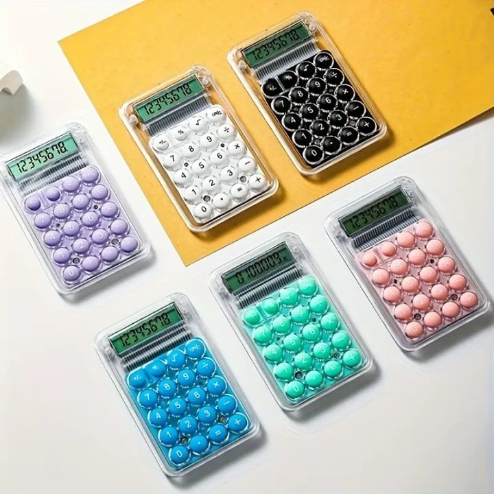 Student Calculator LCD Display Large Screen Silicone Buttons 8-digit ...
