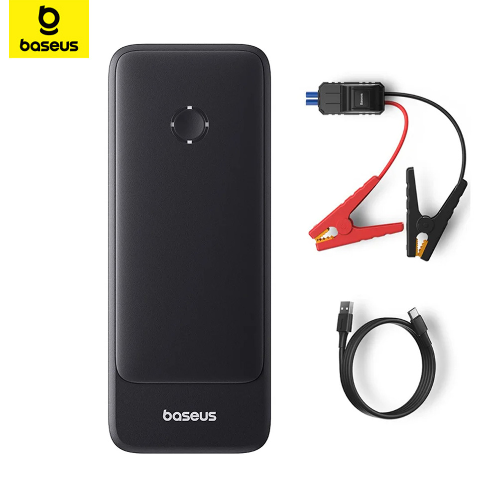 Baseus Car Jump Starter, 6000mAh Battery Jump Starter, 12V 600A Max Current, Jumper Cables Included