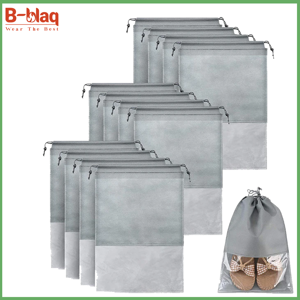 Shoe Bag Storage Case & Organizer  Hanging Shoe Pocket & Tote Holder  Luggage & Closet Shoe Organizer  Shoe & Clothes Saving Bag Box  Plastic Bag Organizer