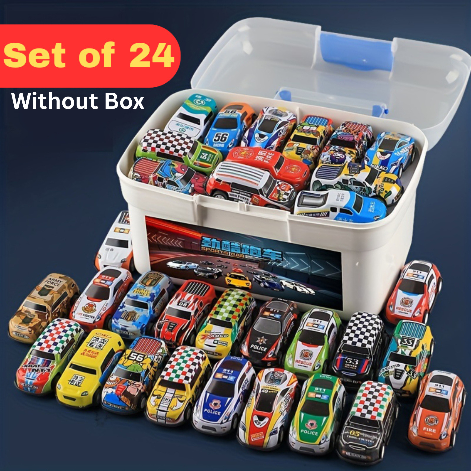 Alloy Car Model Diecasts Vehicle Toys For Kids Pull Back Metal Auto Racing Car Children Toy Gifts | Best Die Cast Cars | Best Gift For Children and Boys | Available in 12 Piece and 24 Piece Sets