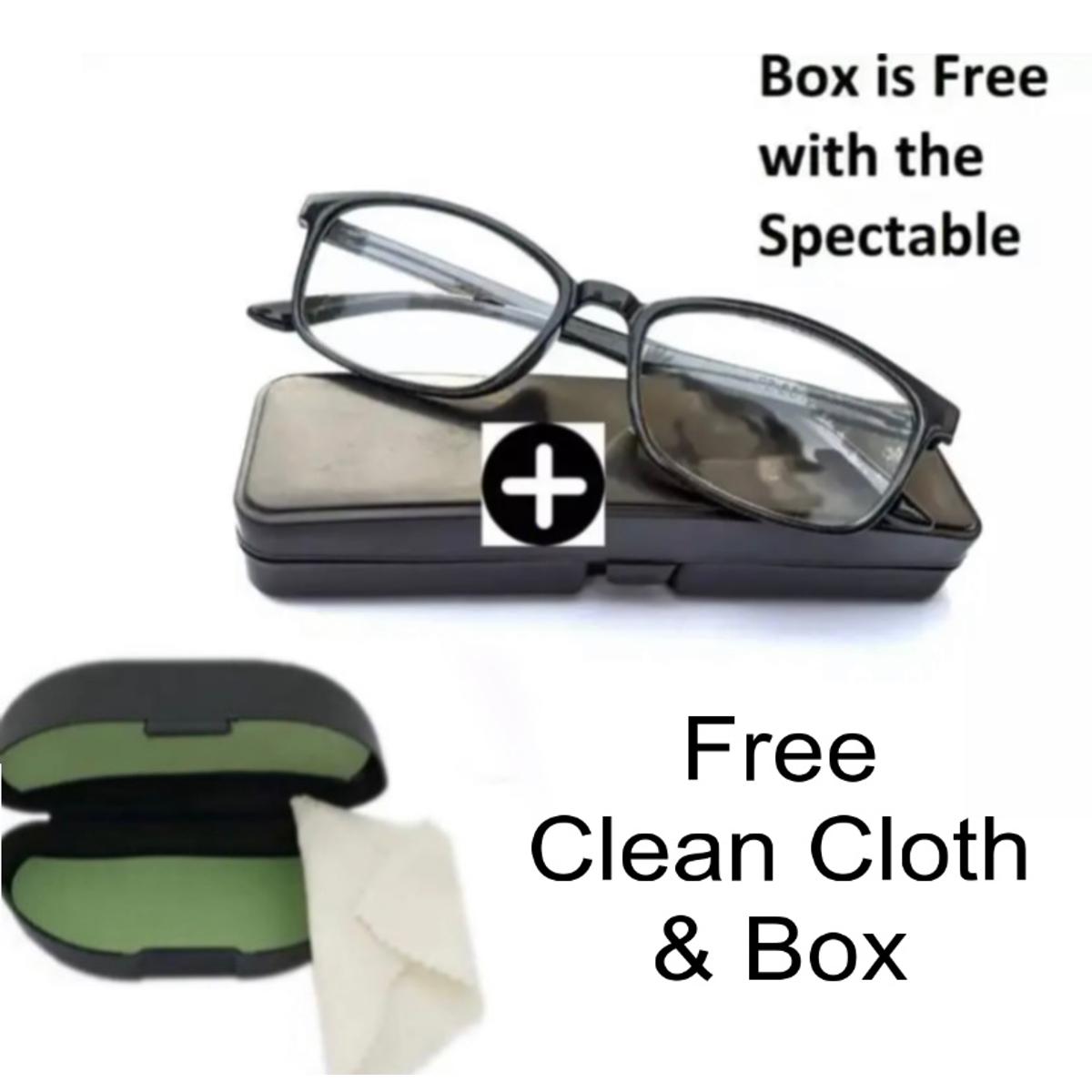 Nazar Ka Chashma Numbers In { +/-  }  +1.0 +1.25 +1.50 +1.75 +2.00 +2.50 +2.75+3.0 Black Color Frame Glasses For Man & Woman