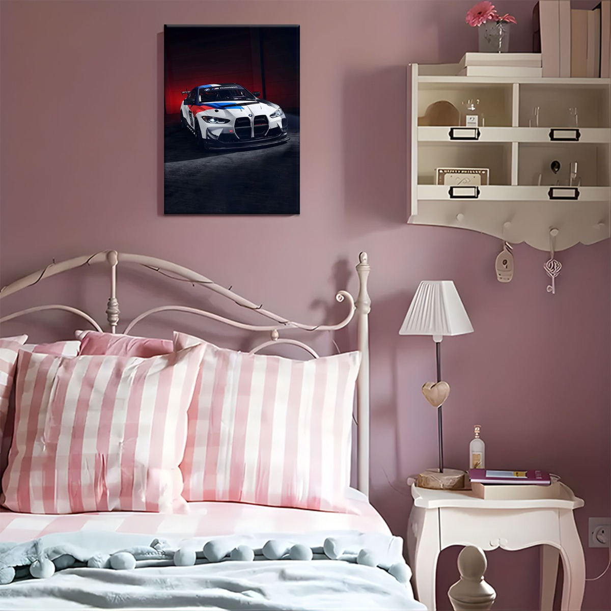 1Pc Modern Sports Car Photo Frame 8x12 Inches, Wall Art, Home Decoration.