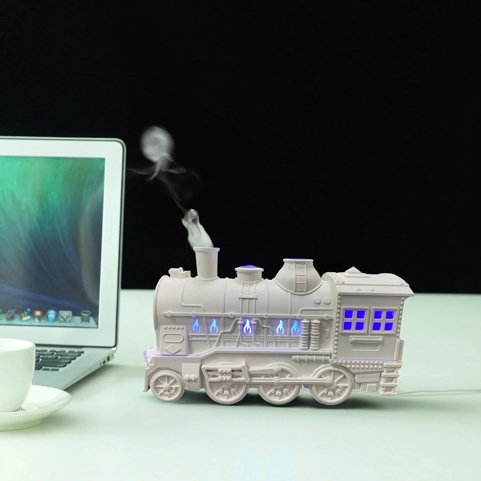Creative Train Aroma Diffuser | Ultrasonic Cool Mist Humidifier with Dual Spray, LED Ambient Light & Remote Control - Any More Variety Available
