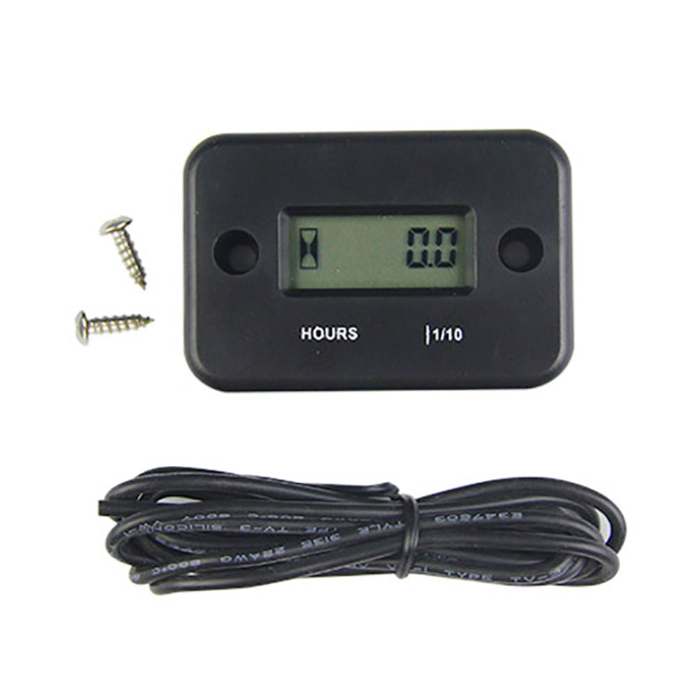 Motorcycle Counter Digital LCD Waterproof Hour Meter Counter for Motorcycle Boat Quad Bike ...