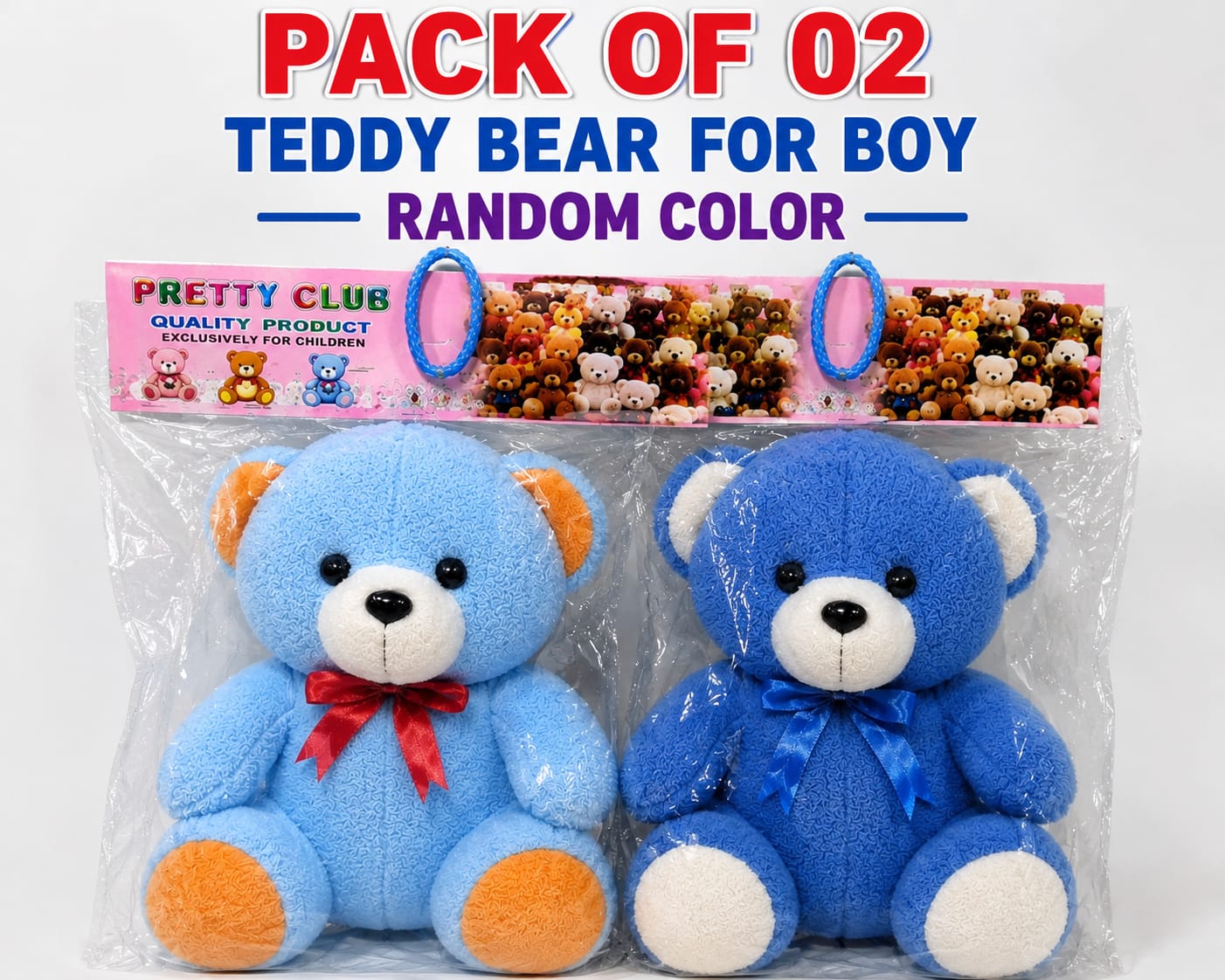 (PK OF 01 & 02) 10 Inch Teddy Bear, Panda Bear and Doll  Pink,Red, Blue and Yellow colour available Plush Stuffed Animal: Adorable Small Baby Bear Plush Toy - Perfect Gift for Kids, Boys, and Girls Discount only for limited time