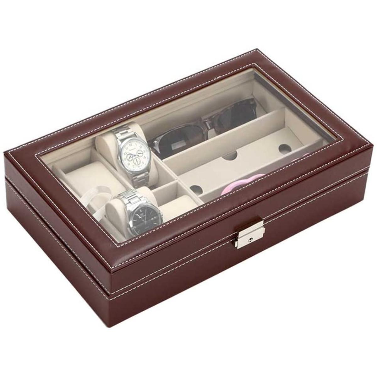 glasses and watch box