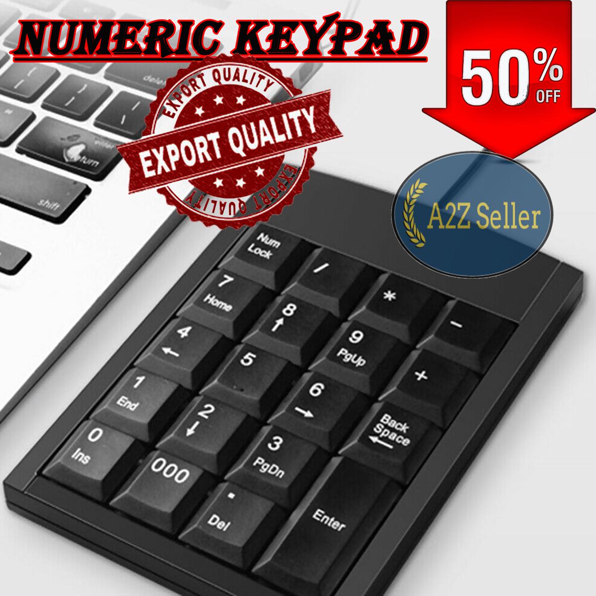 USB Wired Numeric Keypad - High Quality Digital Numbers Numpad - Best Small Numpads For Financial Accounting - Genuine Wire External Num Pad Keypads Keyboards - New Portable Ultra Slim Mini USB Number Keyboard For Desktop PC Laptop price in Pakistan