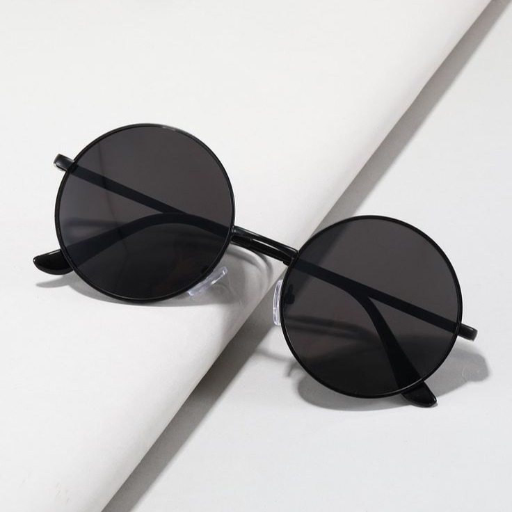 Round Sun Glasses Anime Jujutsu Kaisen Glasses Gojo Satoru Sunglasses Steampunk Round Frame Unisex Eyewear Halloween Fashion Cosplay Accessories