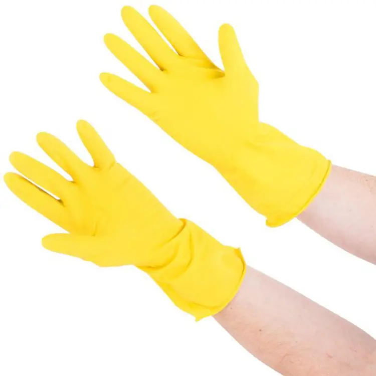 Yellow household store gloves