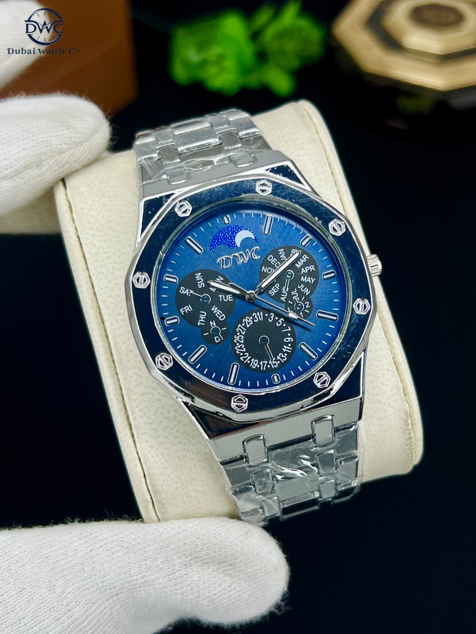 Bin-b Nautilus Watch for Men Stainless Steel Strap Quartz Watch Business and Ultra Thin Style Multiple Colors