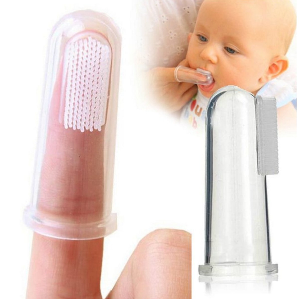 Kids Massager Brush Soft Silicon Finger Toothbrush Baby Teeth