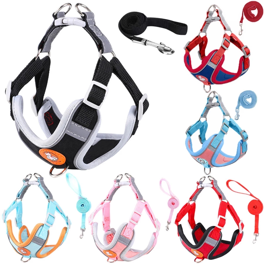 Pet Dog harness No Pull Breathable Reflective Dog harness and Leash Set