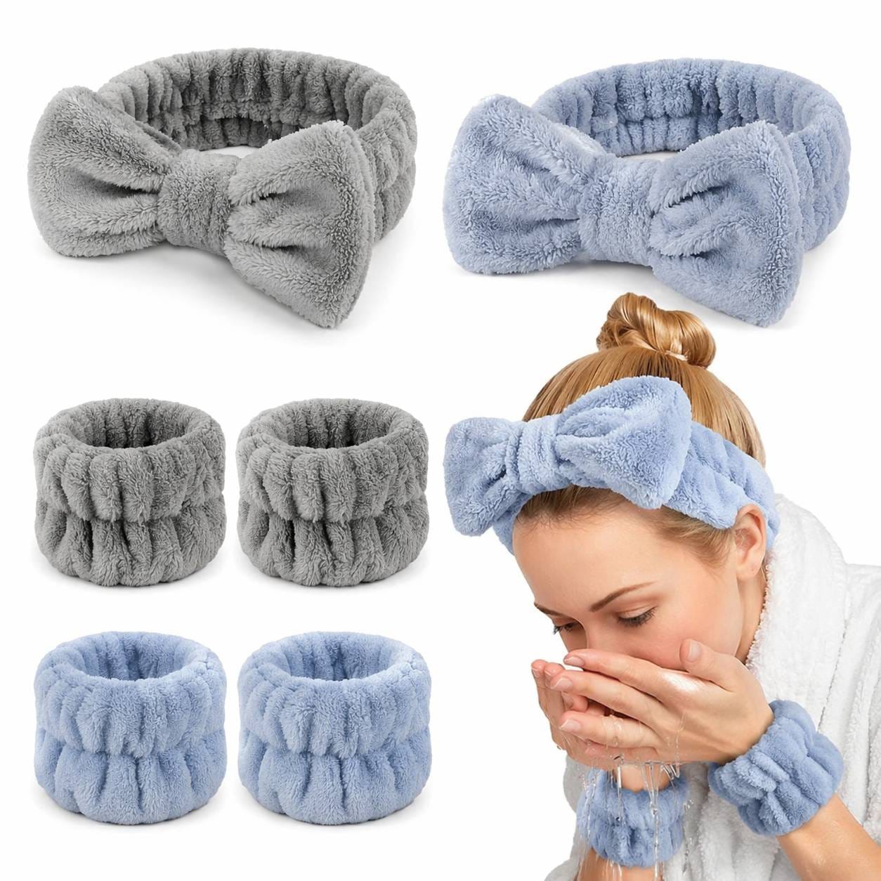 Microfiber Wrist Sweatbands - Absorbent Towel Bands, Comfortable Headbands for Fitness & Makeup price in Pakistan