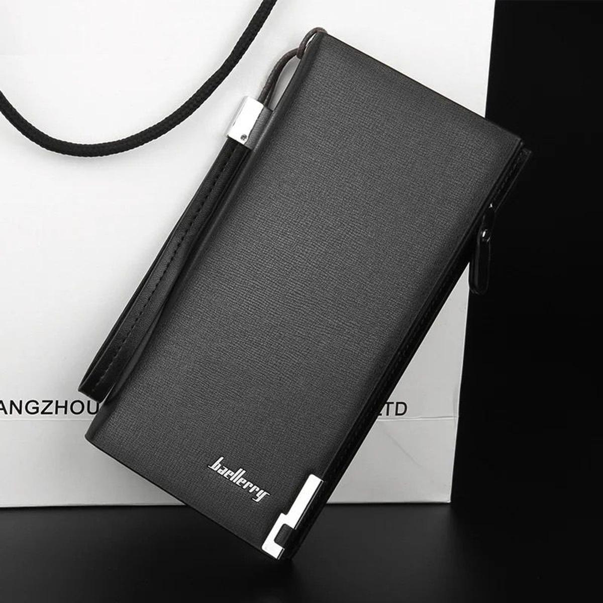 Wallet for Men Black Microfibre Leather All Season Long Ultra Slim Business  Luxurious & Finest Quality