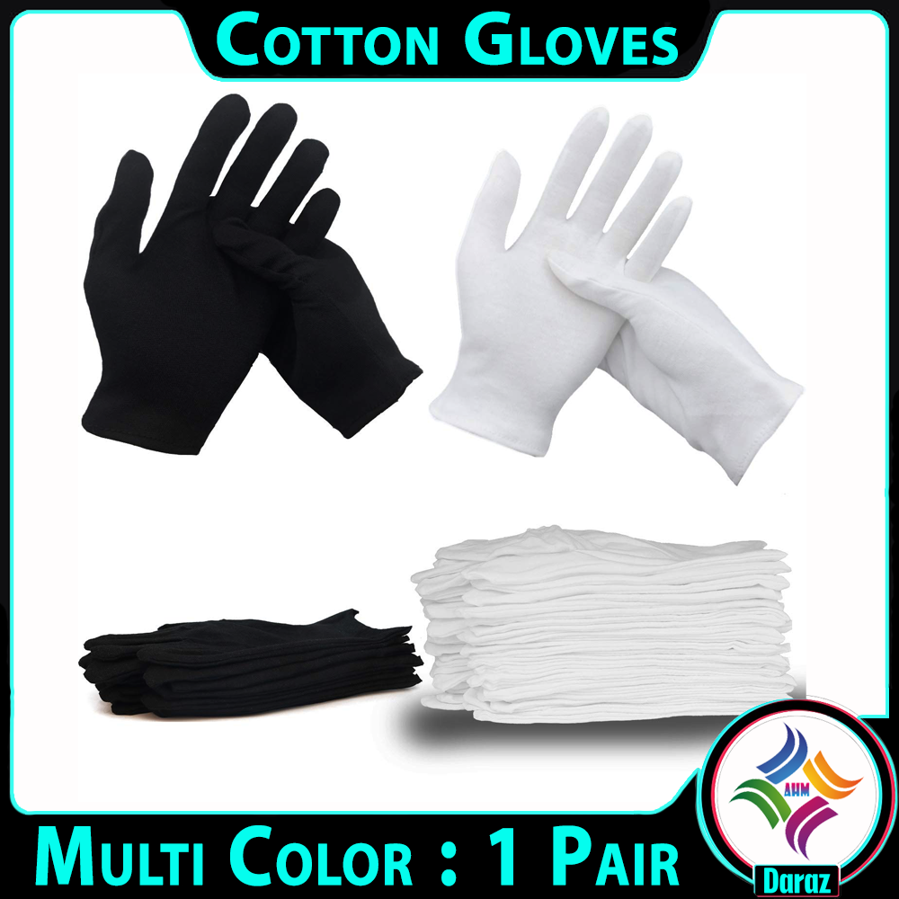 1 Pair Lightweight Cotton Summer Hand Gloves For Men Breathable Comfortable Protective Gloves