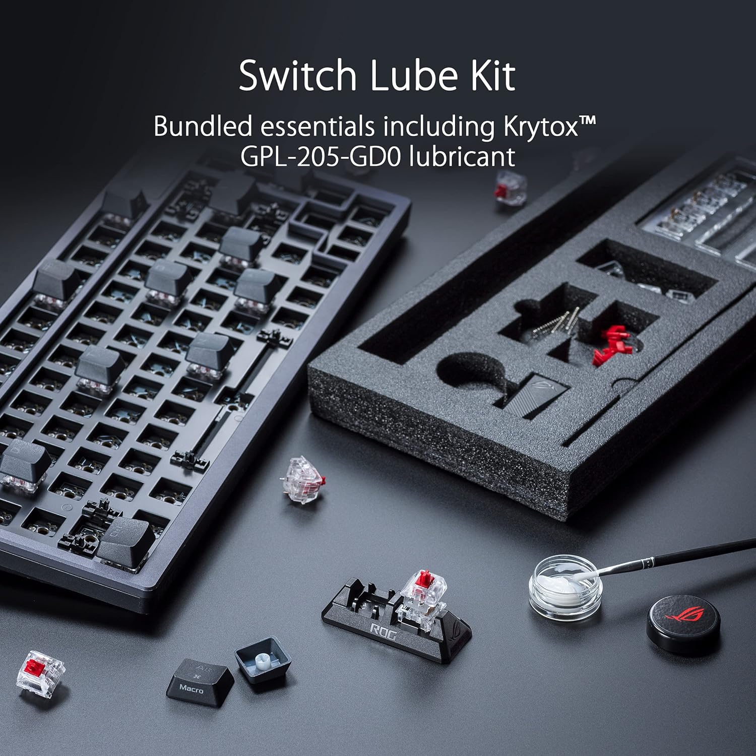 ASUS ROG Azoth Mechanical 75% Gaming Custom Keyboard NX Red Switches M701 with gasket mount, three-layer dampening foam and metal top cover 16 68987d3c3837c9f791bdab461db28a5e